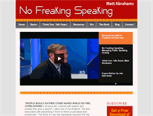 Tablet Screenshot of nofreakingspeaking.com